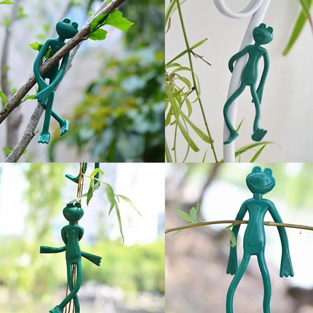 

Funny Garden Tie Reusable Frog-shaped Plant Ties for Garden Enthusiasts Twist Bend Support Plants with Decorative Cable Ties