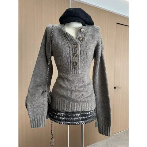 Neploe винтажный вязаный пуловер из спандекса