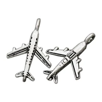 aircraft plane spacer charm beads 50pcs zinc alloy pendants jewelry diy l012 15 5x22 5mm