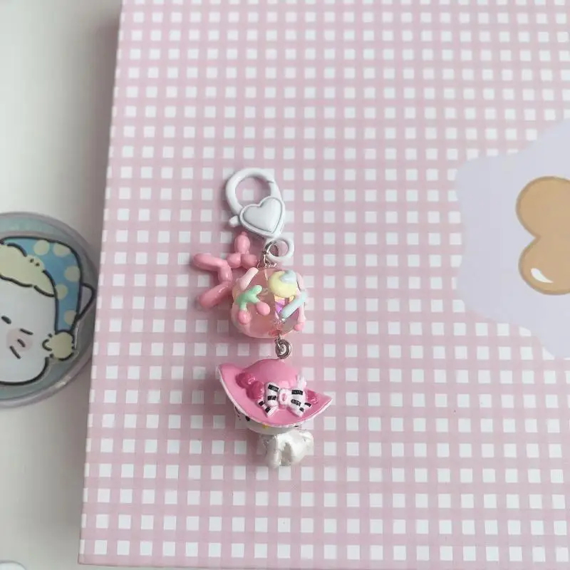 Kawaii Sanrio Hello Kitty брелок из бисера мультяшный аниме воздушный шар щенок Kt Cat кулон