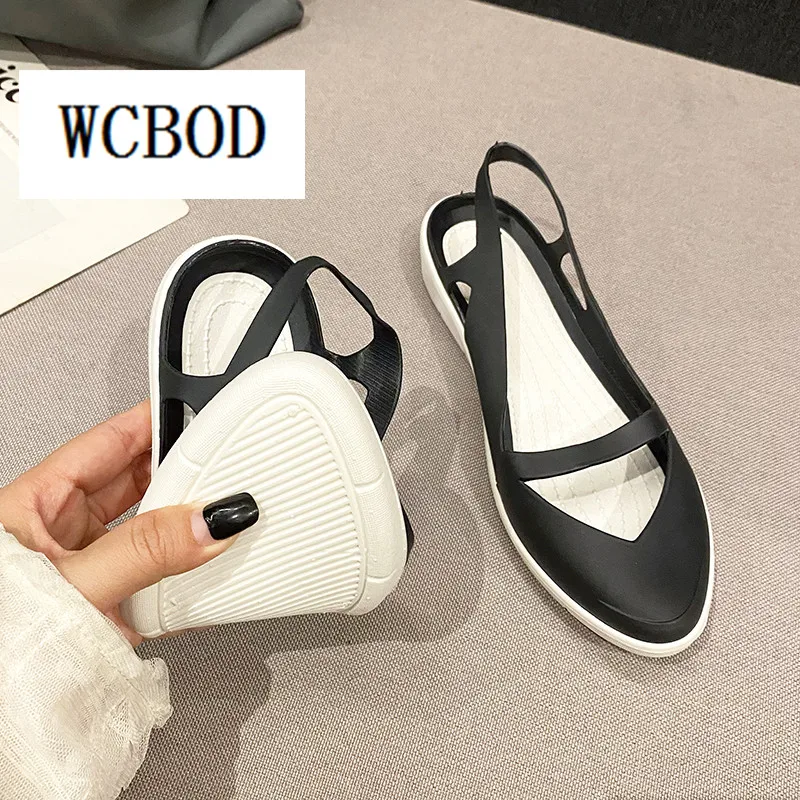 

Женские сандалии 2022, Летняя женская обувь, женские спортивные сандалии на плоской подошве, роскошные пляжные быстросохнущие желейные туфли