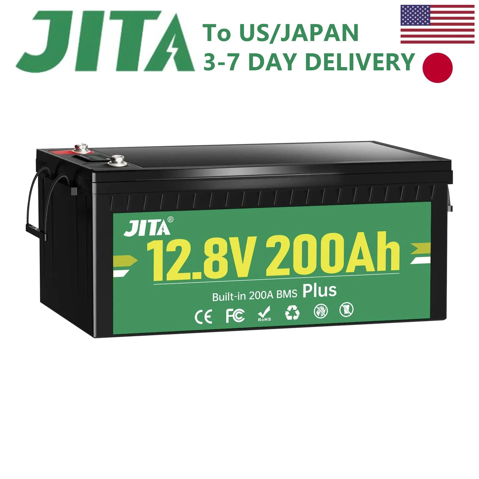 

JITA Lifepo4 Battery 12V 24V 100Ah 200Ah 300Ah Lifepo4 Battery Lithium Iron Phosphate Battery Built-in BMS For Golf Carts Boats
