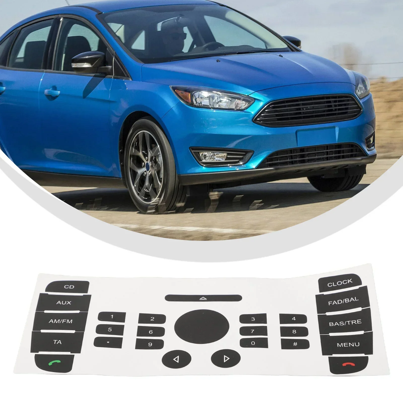 Набор автомобильных кнопок ремонтные наклейки для 6000 CD-радио Ford Mondeo сменные