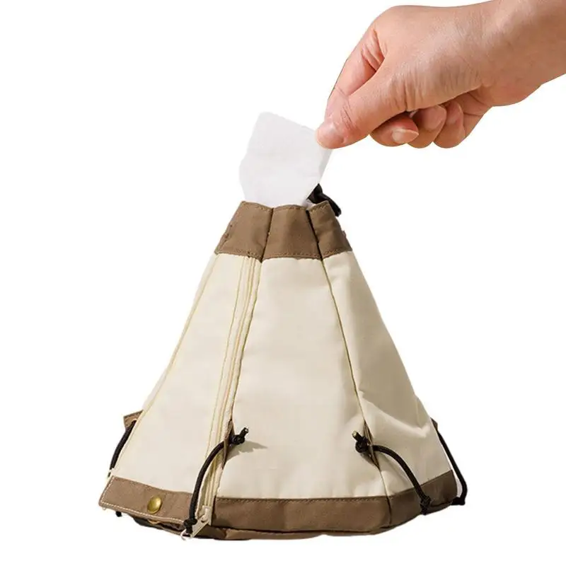

Camping Tissue Holder Polyester Napkin Holder for Camping Tent Hangable Portable Paper Holder Foldable for Camping Hiking Indoor