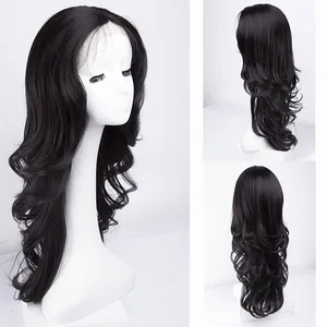 Black Lace Front Wig Synthetic Long Body Wavy Wigs for Women Natural Hairline Black Heat Resistant Fiber Loose Wave Daily Use