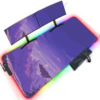 japanese oil painting style gaming offices gaming keyboard 120x50 xxxxl oversize mouse pad backlit led rgb computer game carpets