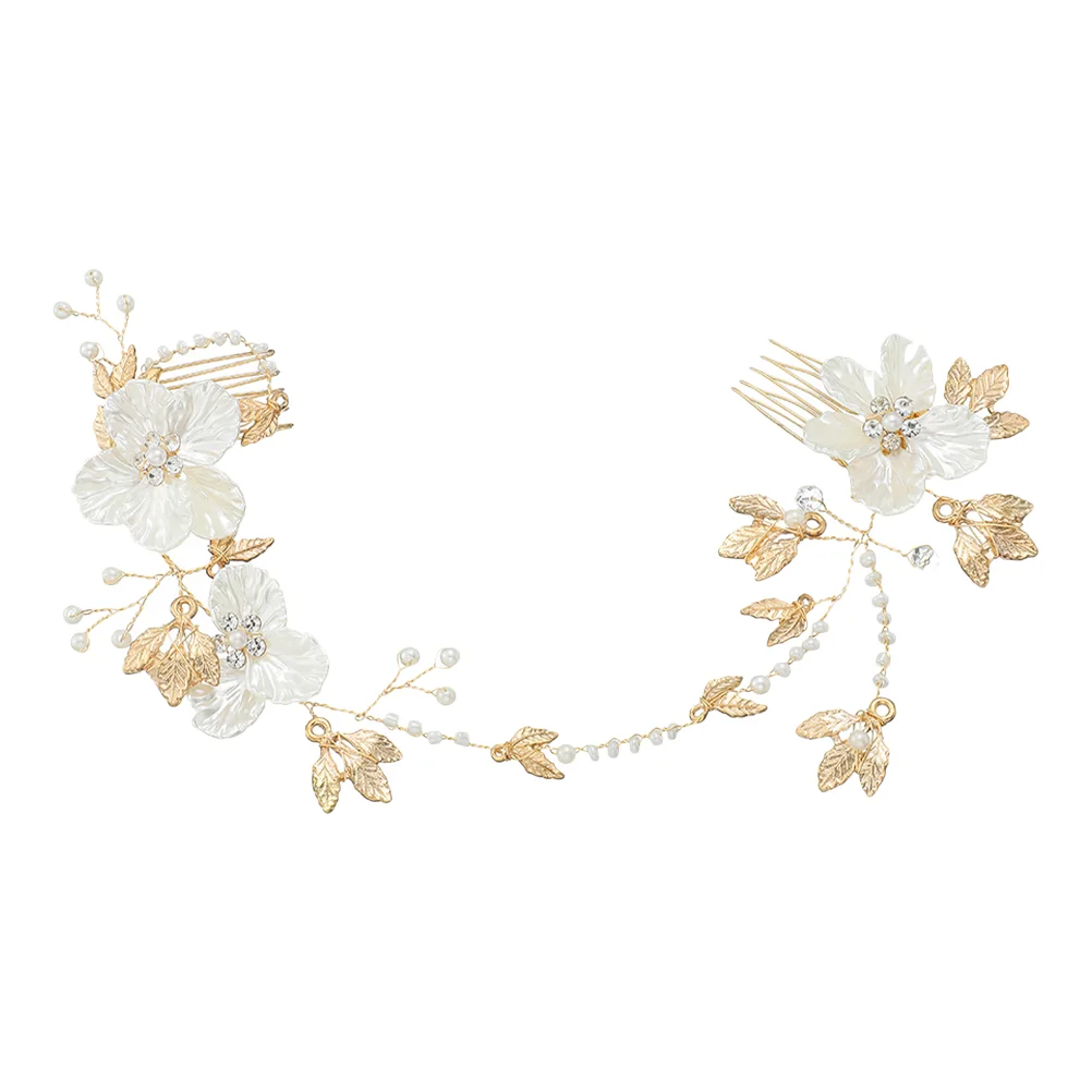 

Rhinestones Floral Hair Comb Bridal Hair Accessories for Bride Bridesmaid
