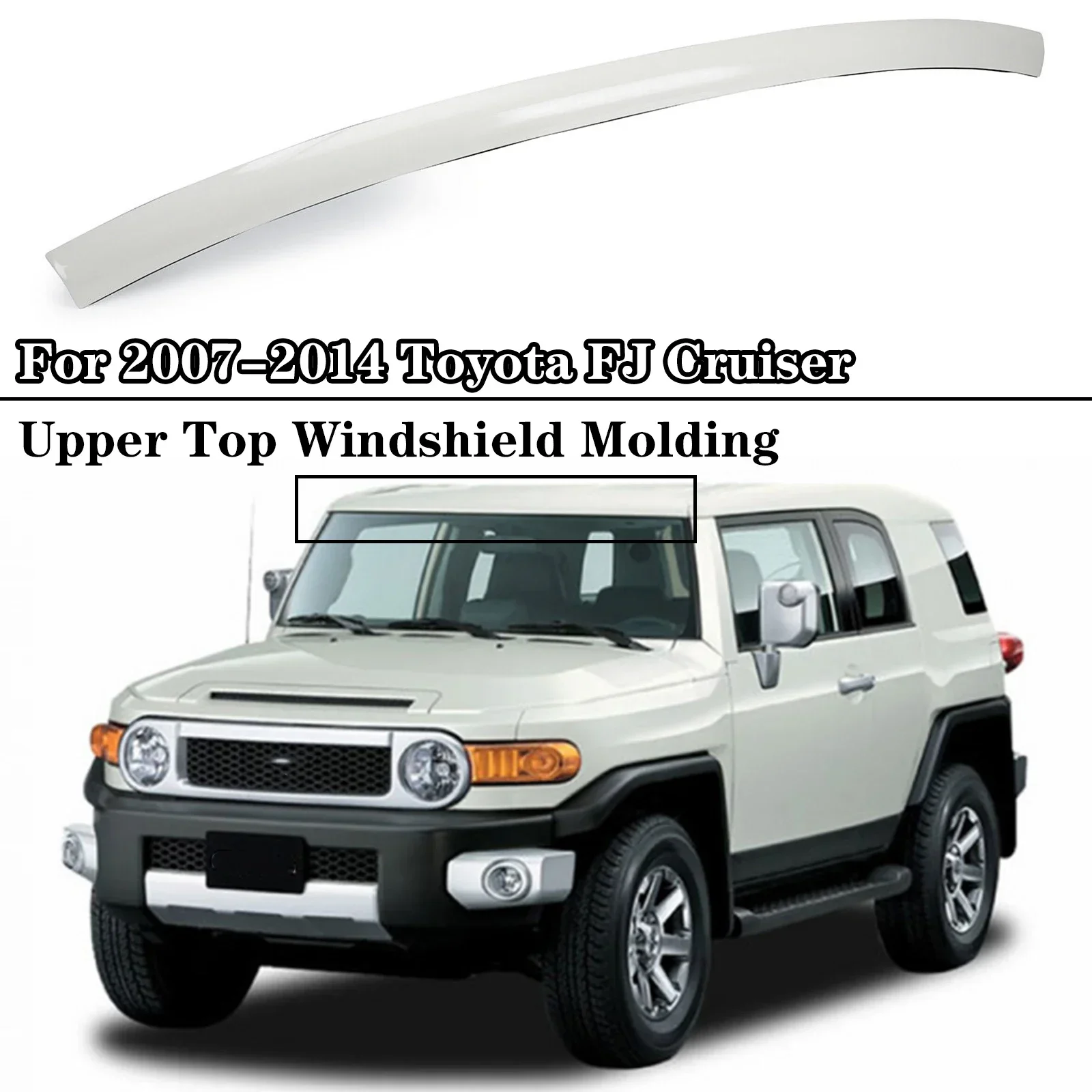 

Верхняя верхняя часть лобового стекла для Toyota FJ Cruiser 2007 2008 2009-2014 гг. Верхняя внешняя молдинговая накладка на лобовое стекло