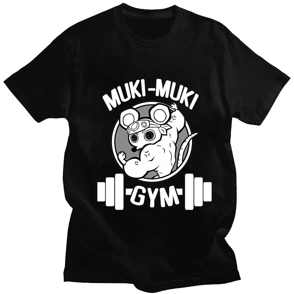 Anime Demon Slayer Uzui Tengen T Shirt Funny Ninja Mice Muki Gym T-Shirt Muscular Mouse Oversized Unisex High Quality T Shirts