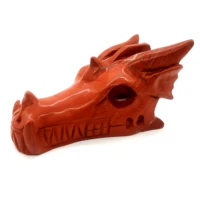 wholesale hand carved red jasper dragon skulls natural crystal dragon head crystal crafts