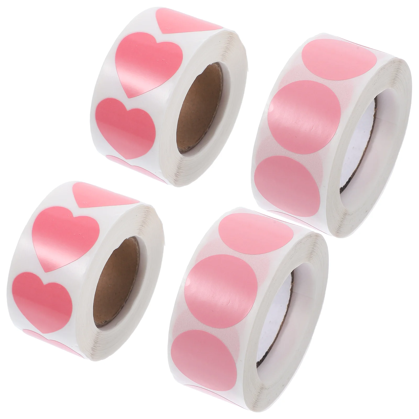 

4 Rolls Round Dot Stickers Label Color Dots Gift Heart Mark Envelopes Sealing Labels Love Adhesive