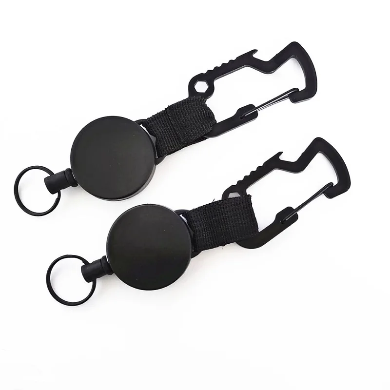 

Retractable key chain strap buckle anti lost anti theft key chain wire rope high elastic multi-function climbing buckle