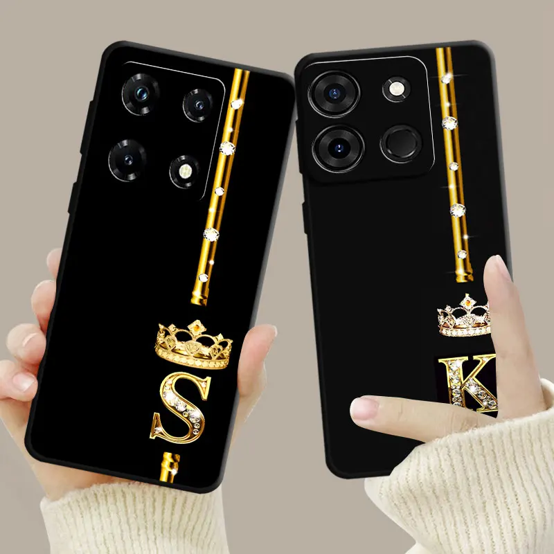 Фото Чехол для телефона Infinix GT 20 HOT 30 30i 40i 50 60 NOTE 50 50S 50X SMART 7 8 9 10 HD PRO PLUS, мягкий чехол с буквами A S C G J K №3