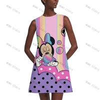 elegant dresses for women minnie mouse womens summer dress 2022 beach party disney kawaii cartoon sundresses loose boho woman