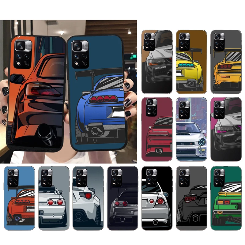 

Phone Case For Xiaomi Redmi Note 11S 11 10 Pro 9Pro 8Pro Note9 9S 10S 9T Redmi 10 10C 9C 9A JDM Sports Car Case
