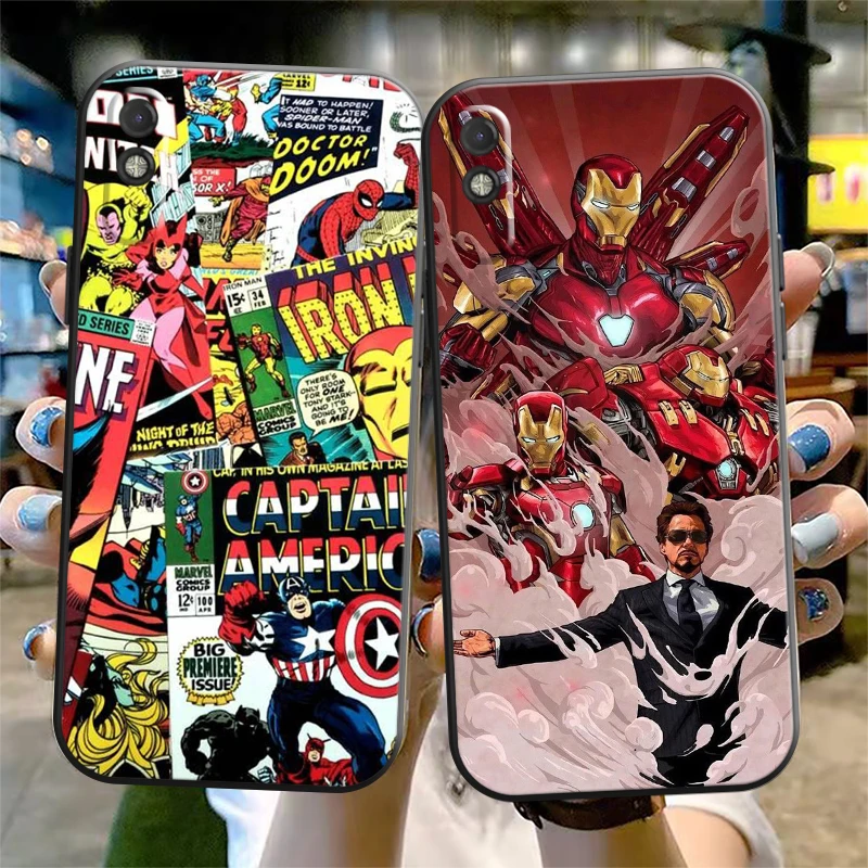 

Popular Marvel Phone Case For Xiaomi CC9 CC9e 10S 10 Pro 11 11 Lite 11 Pro 10 Funda Liquid Silicon Silicone Cover Black Coque