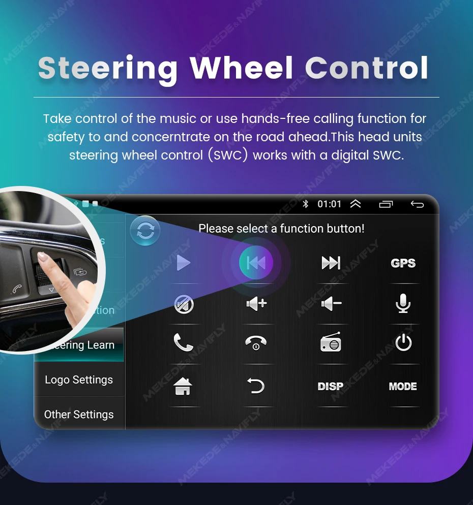 Автомагнитола Navifly 7/8/9 дюймов Android 13 для Volkswagen VW Passat B6 B7 CC Tiguan Touran GOLF POLO