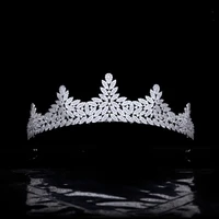 fashion zirconia wedding tiarawomens crystal tiara for bridepromgatherings party head accessorieshair accessories for girls