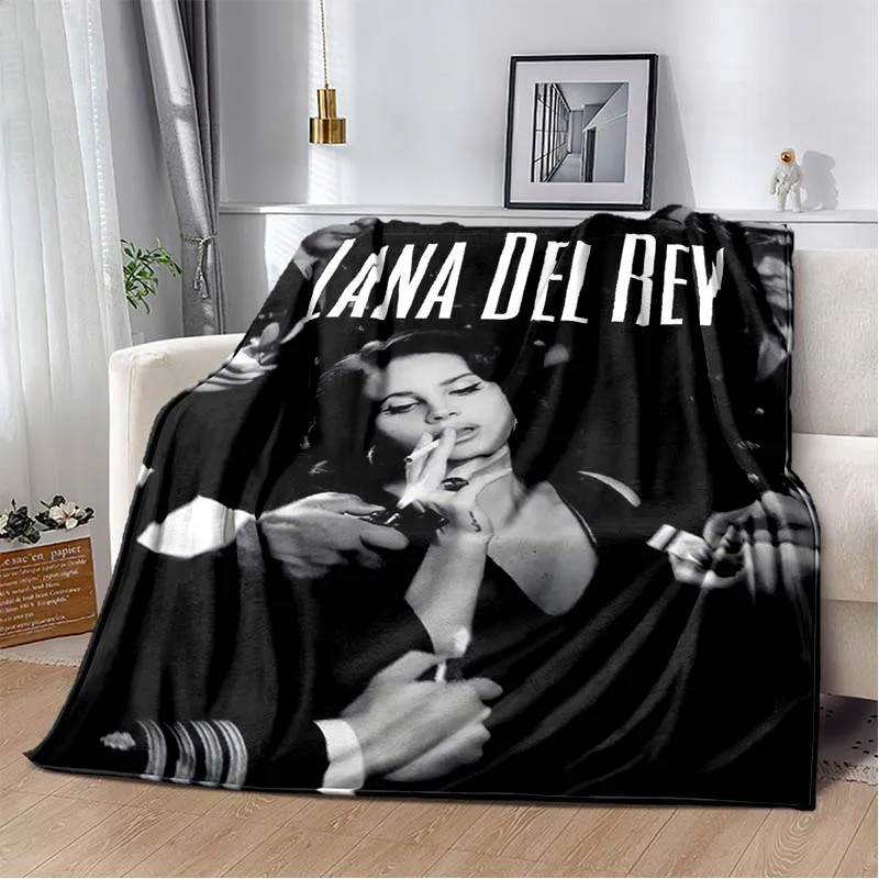 

Singer Lana Del Rey Flannel Soft Warm Blanket Retro Blanket Bed Bedroom Living Room Sofa Travel Picnic Blanket Birthday Gift