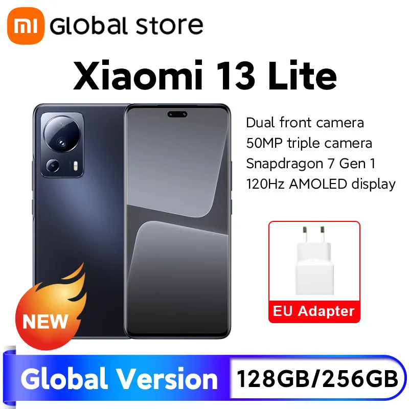 

Xiaomi 13 Lite Global Version Snapdragon 7 Gen 1 120Hz 4500mAh AMOLED Display 67W Charger