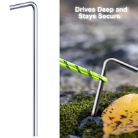 5pcs 22cm tent pegs steel l shape tent nails garden stakes heavy tent accessories nail camping outdoor stakes duty tents gr d1l9