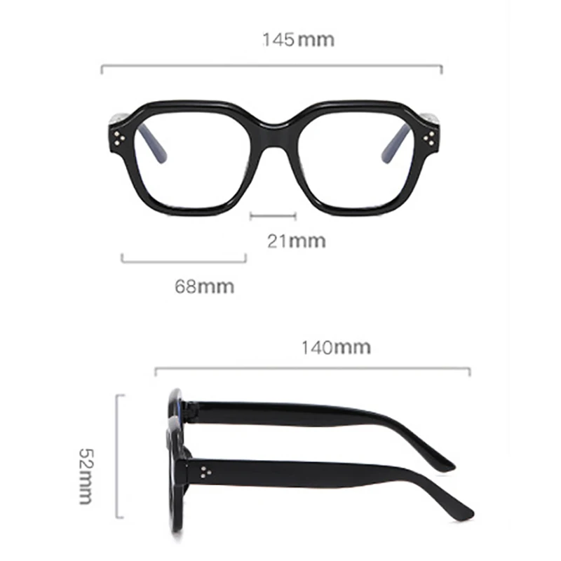 Классическая Прозрачная Многосторонняя Оправа Для Очков Унисекс Ретро