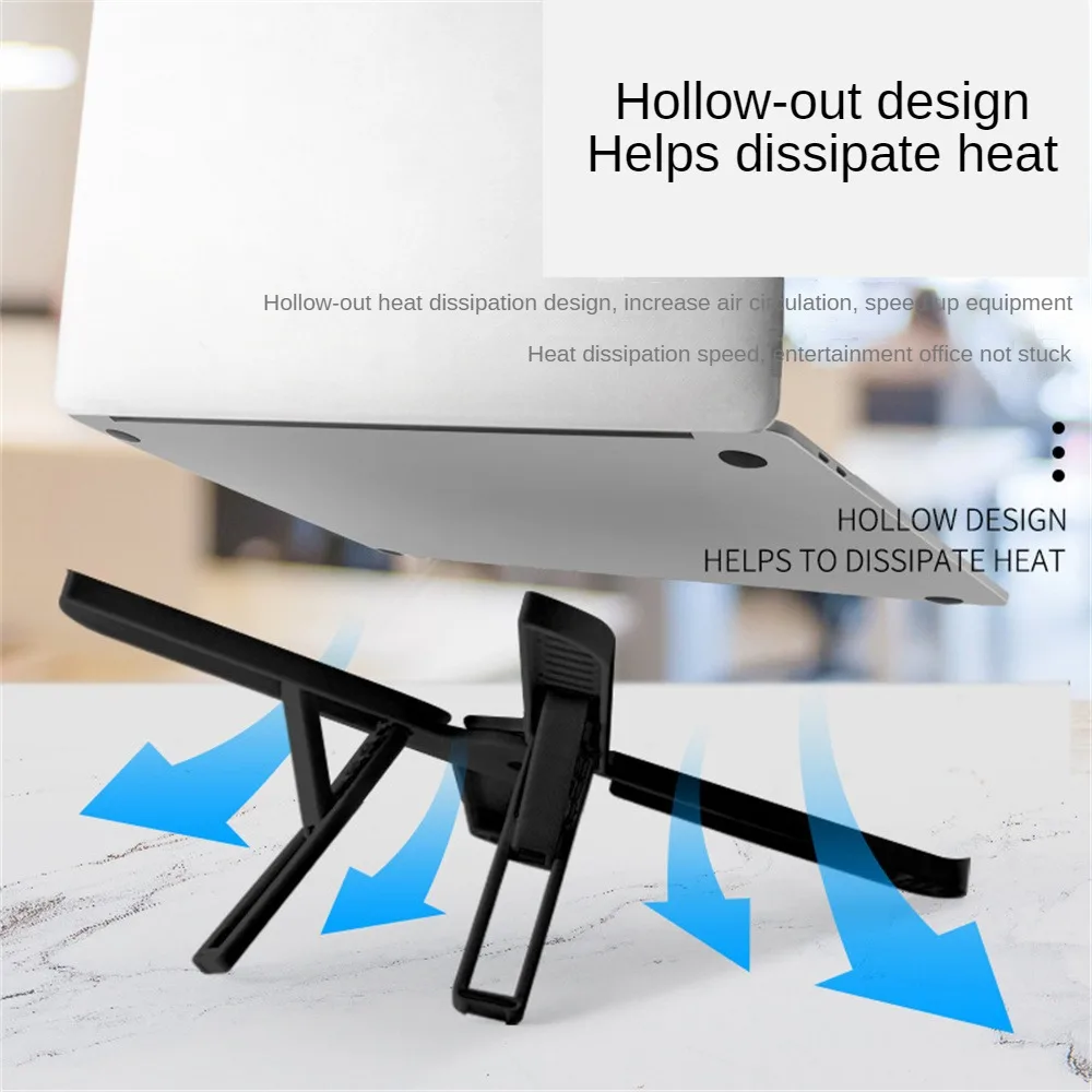 

Universal Tablet Holder Hollow-out Black Laptop Stand Creative Convenient Notebook Support Office Accessories Durable Rubber