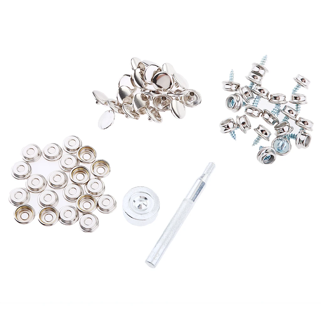 

152Pcs Boat Marine Canvas Fabric Button Socket Set Screw 3/8"