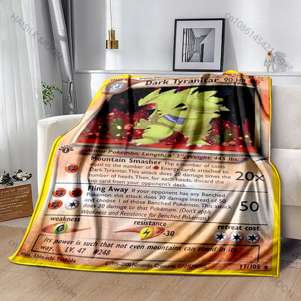 1 шт. одеяло с принтом покемонов детское для взрослых мягкое теплое постельное