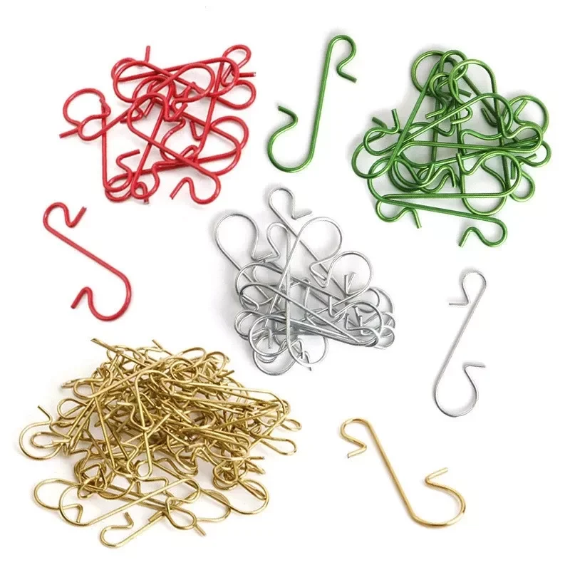 

50Pcs Christmas Ornament Hooks Xmas Tree Decor Hanger Hooks S-Shaped Hook for Christmas Tree Decor Hook Supplies For Home Party