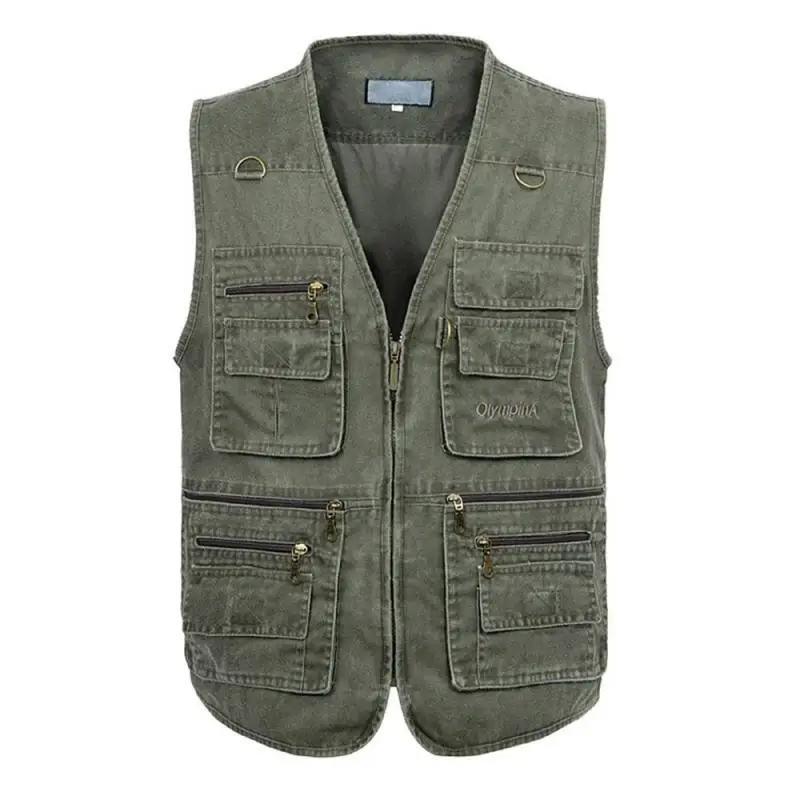 

Pocket Vest Big Pockets New Cotton With Casual Summer 6xl Men Many Sleeveless 16 Male Multi Sale Size Photograph 7xl Waistcoat