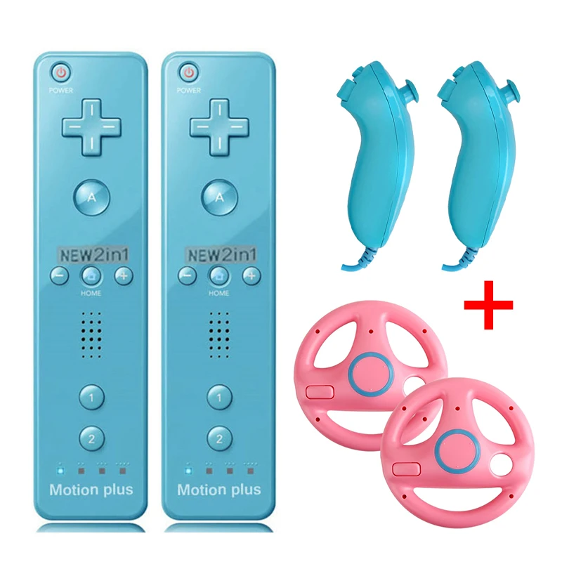 2 комплекта пультов дистанционного управления с рулевым колесом для консоли Wii