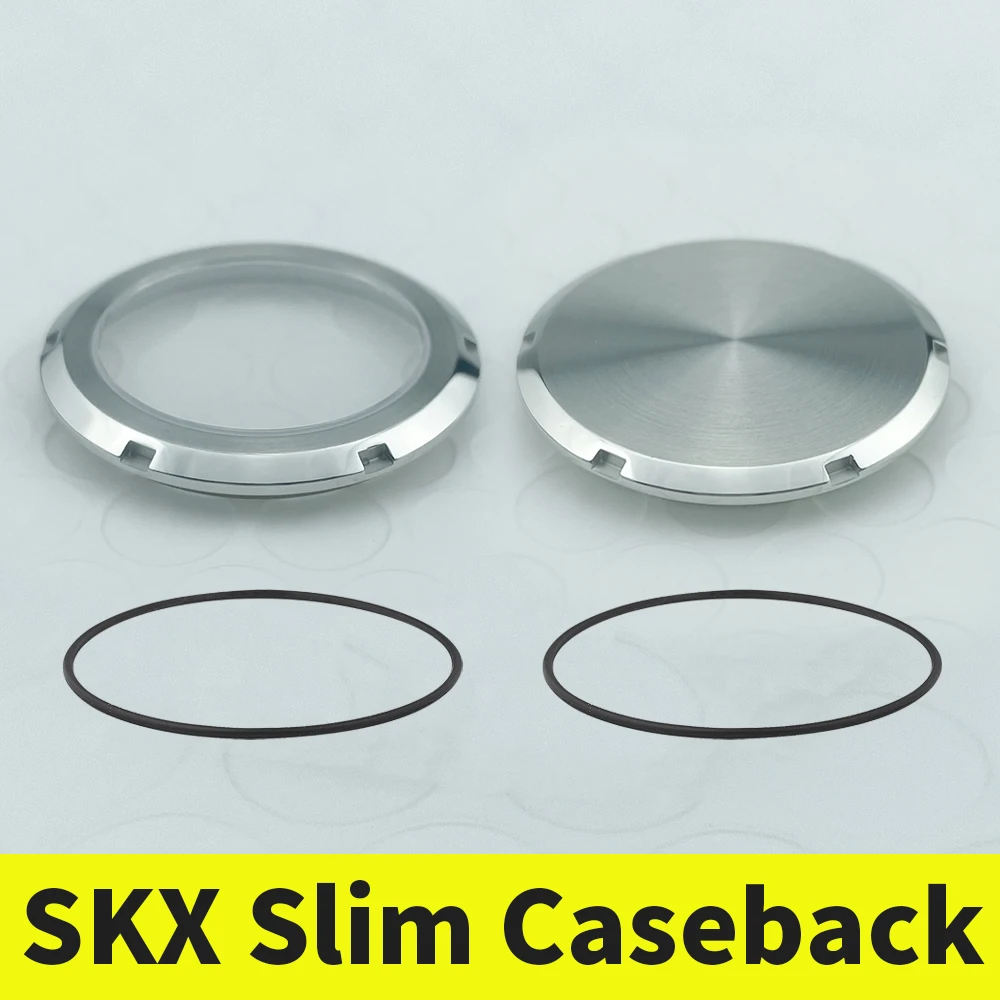 SKX007 SKX Slim Caseback 316L нержавеющая сталь полированная + матовая отделка с водостойкой