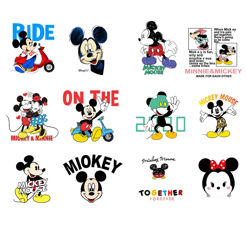 

Disney Mickey Mouse Cartoon Animal Heat Transfer T-Shirt Sticker