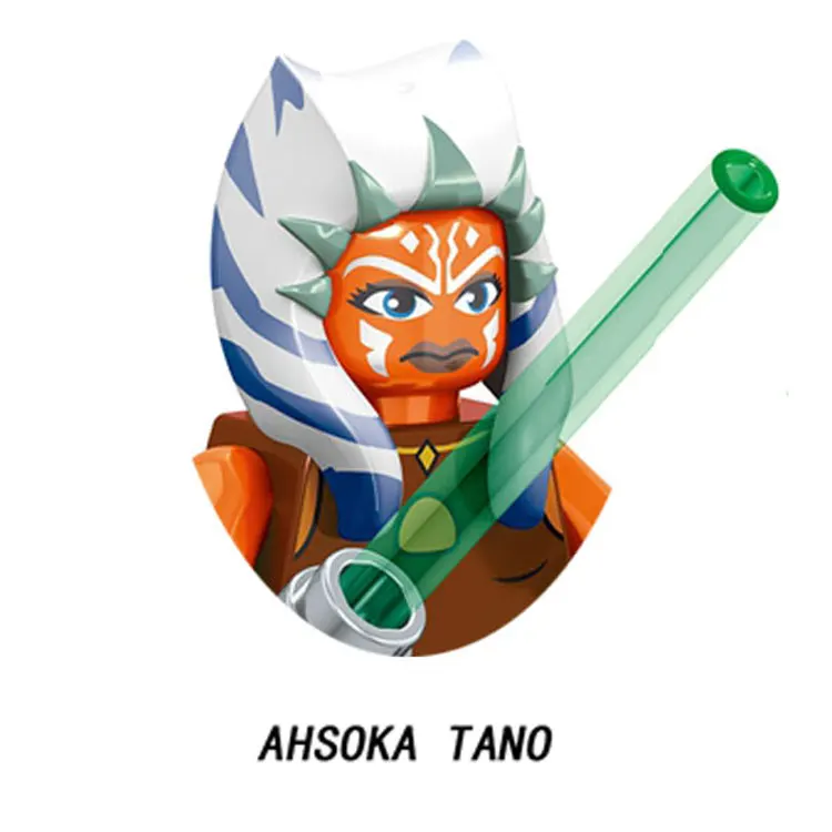 

Кубики Jar Binks Чубакка Tusken Raider Han Solo, строительные блоки Jawas Leia Ewoks Amidala Gamorrean, фигурки из кирпичей, войны, игрушки