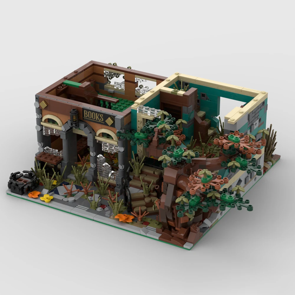 Новый город горячая распродажа вид на улицу Moc модульная библиотека модель Revelation