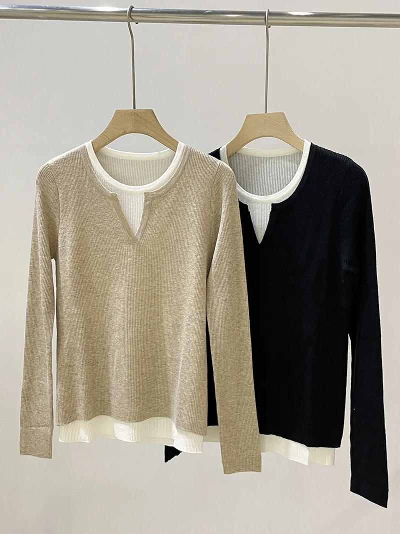 

Women Crochet Hollow Cashmere Knit Sweater Loose Casual Solid Color Lapel Sweater