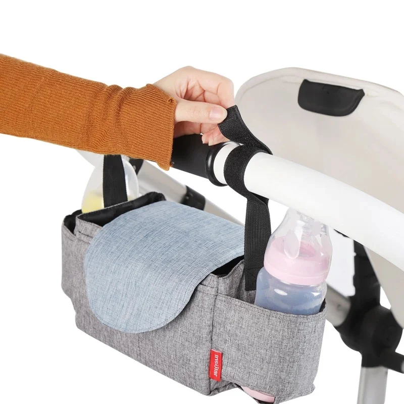 

Сумка на детскую коляску, вместительный органайзер для мам для подгузников, дорожный подвесной держатель для бутылки, для ухода за ребенком