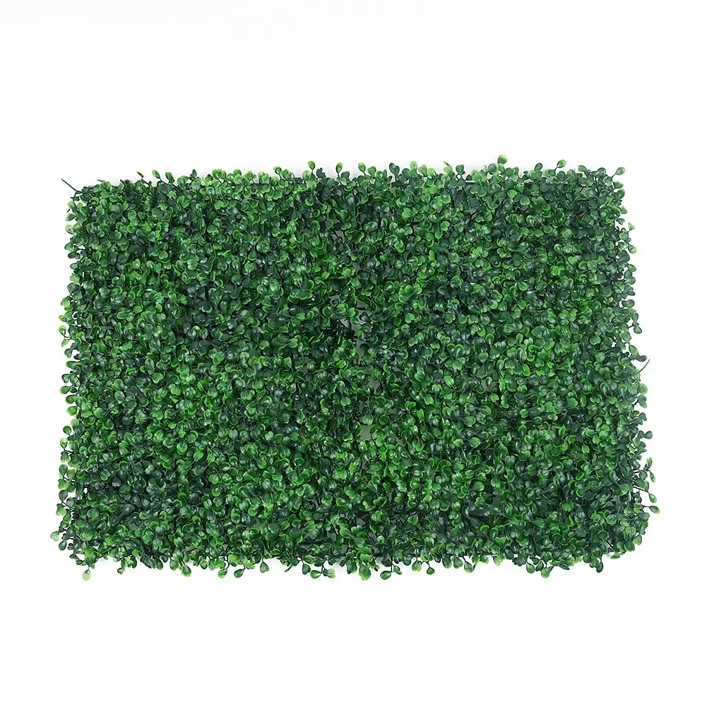 

Greenery Artificial Grass Mat Fake Lawn Plant Panel Carpet Privacy Wall Fence For Home Garden Hotel Wedding Backdrop Decor
