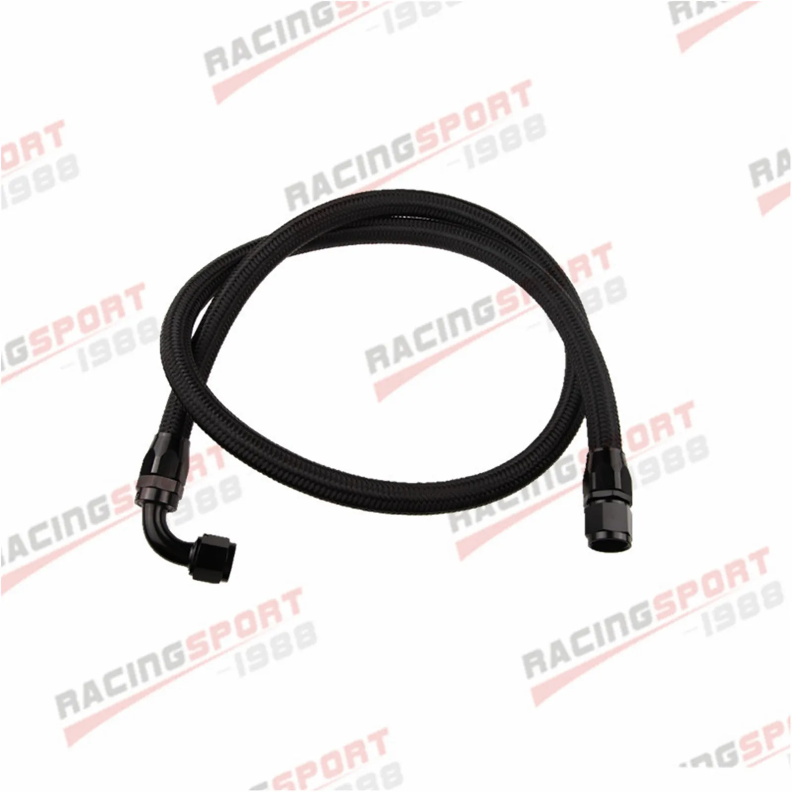 

0.6M/0.9M/1.2M/1.4M/1.6M AN10 10AN Black Braided Oil Fuel Fittings Hose End 0+90 Degree Oil Adaptor Kit Oil Fuel Hose Line