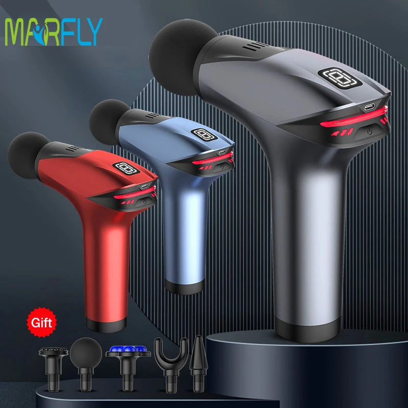 

4 Colors Electric Massage Gun Cold Compress Percussion Pistol Massager For Body Neck Back Sport Deep Tissue Muscle Relaxation