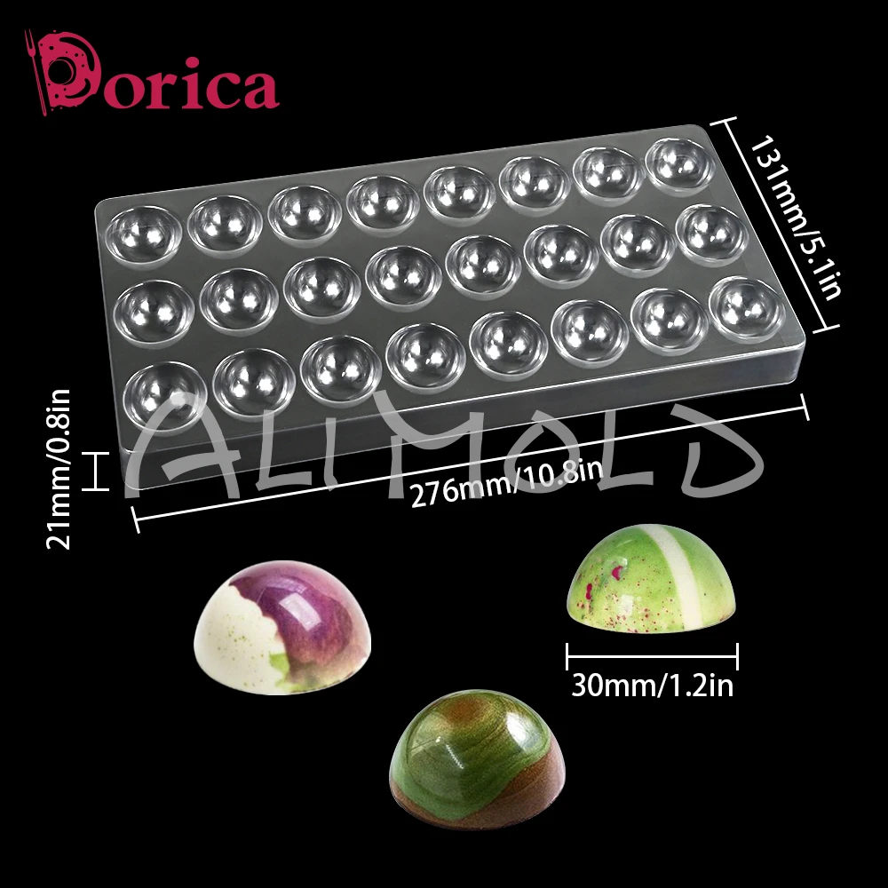 

Пластиковая полусферическая форма для конфет dorica