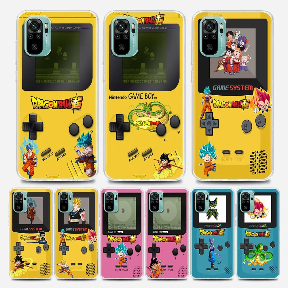 

Game-Boy Anime Dragonball Son Goku Clear Redmi Case for Note 7 8 9 10 5G 8T Pro 8 8A 7A 9A 9C K20 K30 K40 Y3 10X 4G Silicone