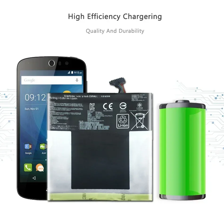 Литий-полимерный аккумулятор для ASUS Fone Pad 7 Pad7 ME375C FE375 FE375CXG K019 сменный C11P1402 3910 мАч