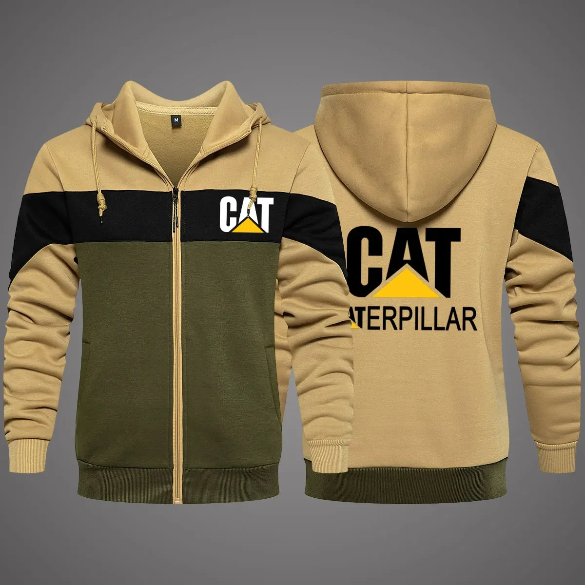 

2023 New Cat Caterpillar Tractor Men's Clothing Sweatshirts Male Jackets Fleece Warm Hoodies Quality SportWear Harajuku Outwear