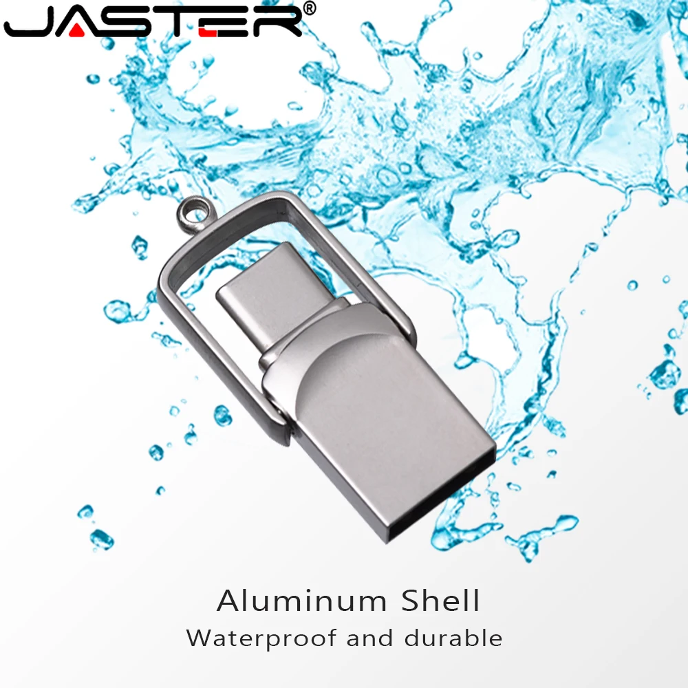 Флэш-накопители JASTER 2.0 Mini Type C 128 ГБ 2 в 1 водонепроницаемая карта памяти 64