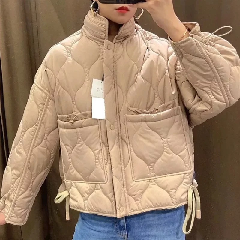 New2022 Short Down Jacket Women Winter Parkas Loose Solid Women Coat Light Slim Streetwear Jacket Female Chic Outerwear