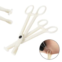disposable sterile slotted round navel forceps clamp triangle open plier piercing tools tattoo piercing four styles to choose