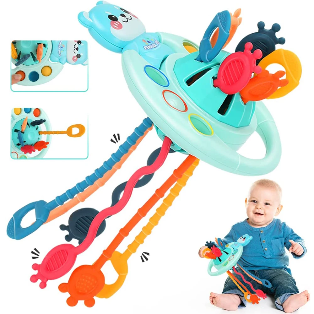 

Montessori Toys Pull String Sensory Toys Baby 6 12 Months Travel Toys For Baby Stroller Educational Toys Gifts