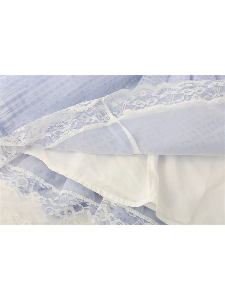 Французское Элегантное синее сказочное платье на весну и лето женское